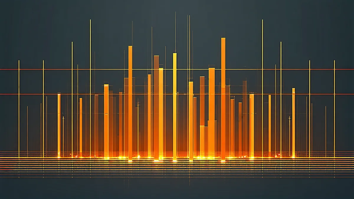 Abstract bars showing varying forecast accuracy across team members